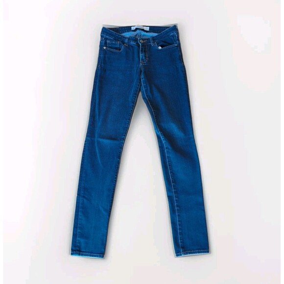 Abercrombie & Fitch Jeans Womens 25/31  Super Skinny Blue Low Rise Stretch Dark - Picture 1 of 7